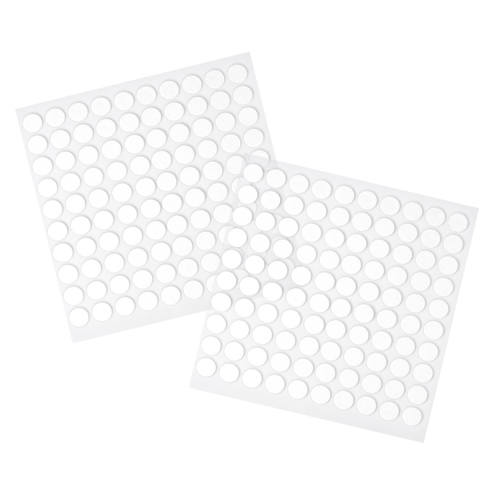 Ultra-Haft-Klebepunkte, Ø1cm, 1mm stark, doppelseitig klebend, 200 Stück, Klebepads und -band, Klebematerial, Bastelbedarf