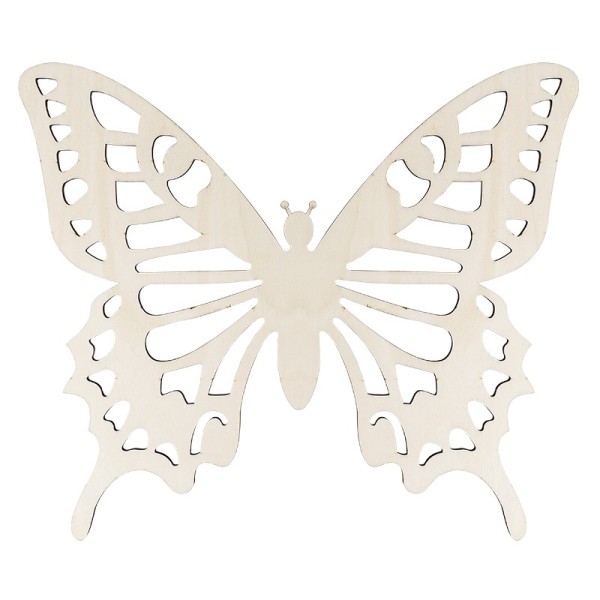 Deko-Schmetterling aus Holz, 30,5cm x 26,4cm x 0,4cm