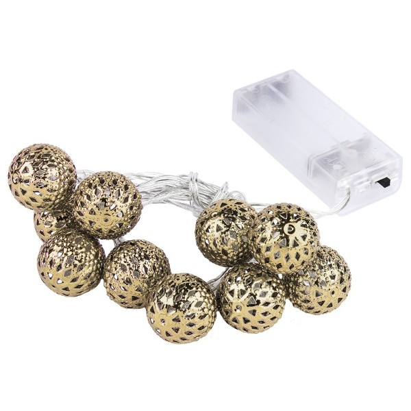 LED-Lichterkette "Champagner-Kugel", warmweiß, 10er, mit Timerfunktion