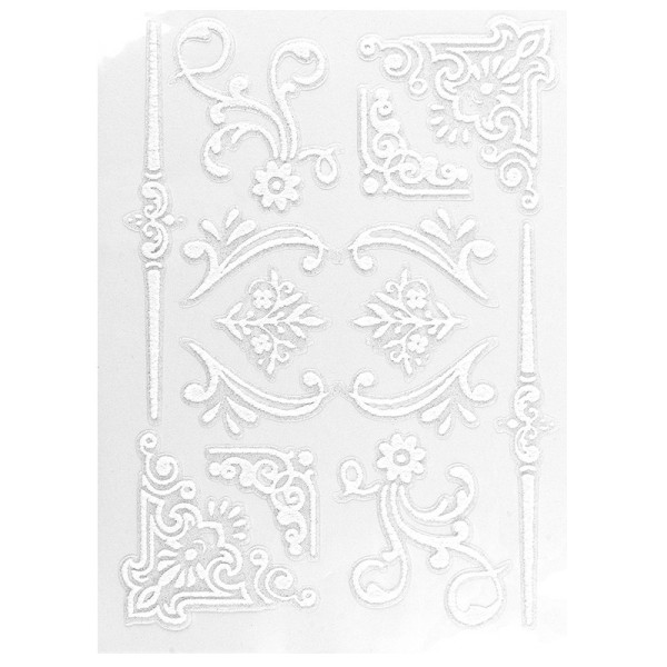 Velours-Stickerbogen, 15 x 11cm, Ornamentik, Design 14