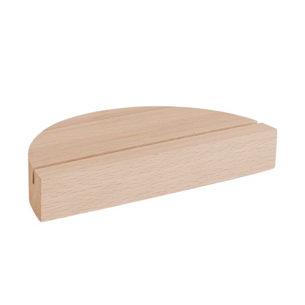 Holzständer, Halbkreis, 1 Schlitz, 16,7cm x 7,9cm x 2,7cm