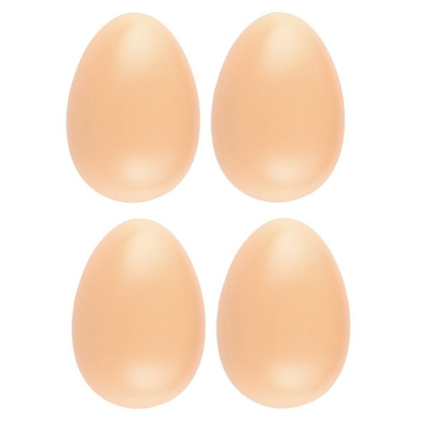 Deko-Eier, Ø 5,5cm, 8cm hoch, apricot, 4 Stück