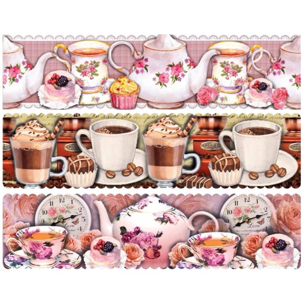 Zauberfolien "Kaffee & Tee", Schrumpffolien für Ø10cm, 8,5 cm hoch, 6 Stück