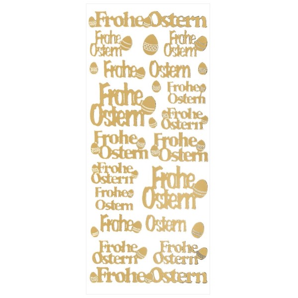 Sticker Frohe Ostern, gold