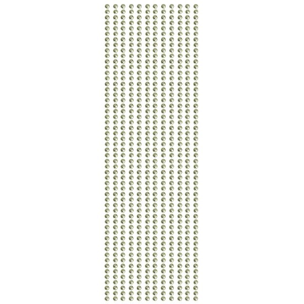 Glitzerstein-Bordüren, selbstklebend, Ø4mm, 29cm, 12 Stk., grün