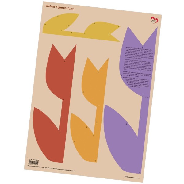 Vorlage: Waben-Figuren, Tulpe, DIN A3