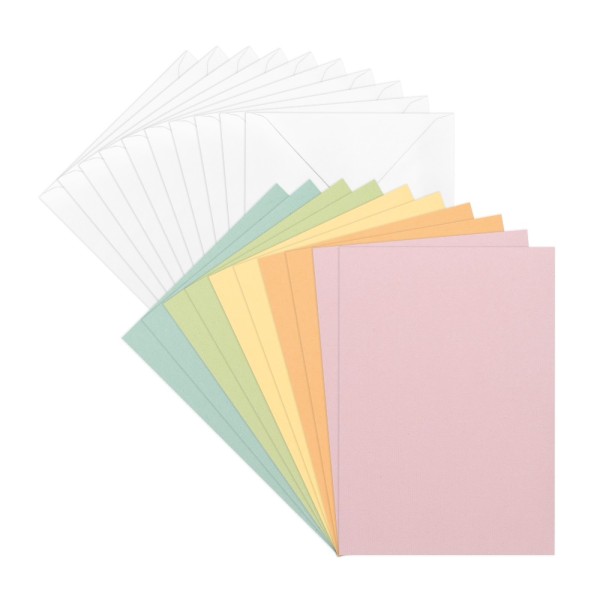 Perlmutt-Grußkarten, Glitzer-Effekt, 10,5cm x 14,8cm, 5 Farben, inkl. Umschläge, 10 Stück