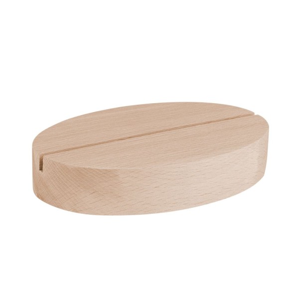 Holzständer, Oval, 1 Schlitz, 15,4cm x 9,6cm x 2,7cm