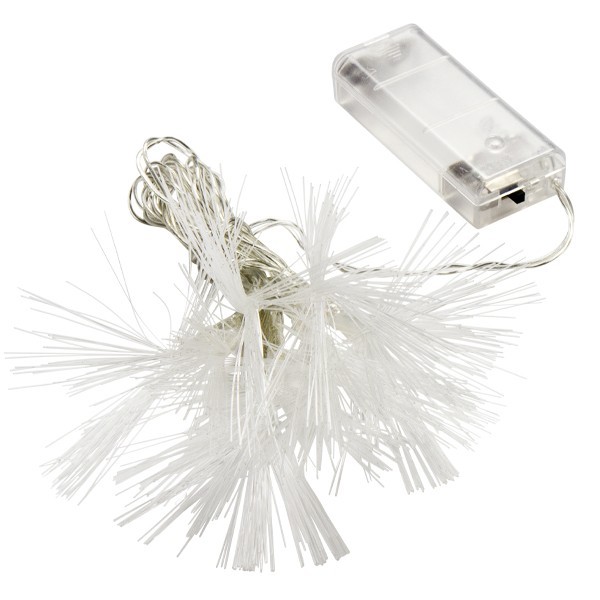 Fiberglas-Lichterkette, 5cm je Strauß, 15cm Abstand, 10er